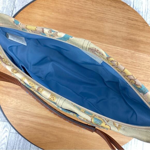 Liz Claiborne Linen Canvas Paisley Floral Shoulder Mini Hobo Bag - Picture 11 of 16